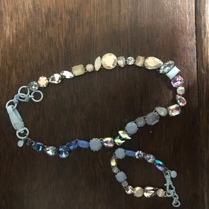 Jcrew Blue Gem Necklace and Earring Set